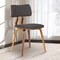 Armen Living Jaguar Mid-Century Dining Chair in Walnut Wood and Charcoal Fabric LCJASIWACH - alternate 9